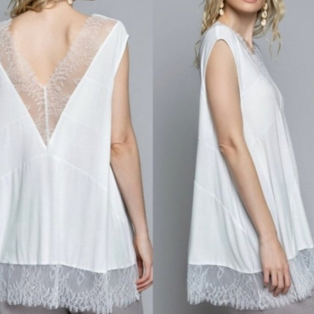 🔥SALE- POL Stella Lace Tunic